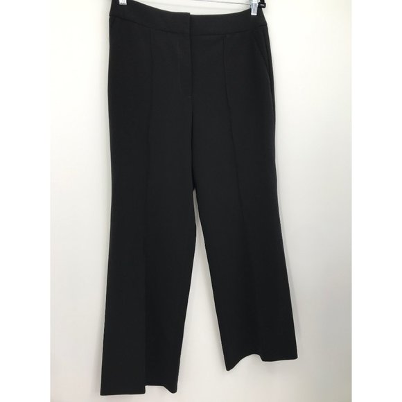 Talbots Stretch Trouser Dress Straight Leg Pant Black 12 - Picture 2 of 6